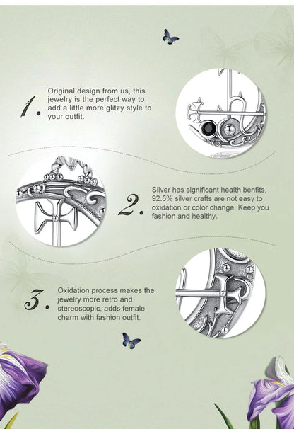 925 Sterling Silver Lilith Moon Necklace