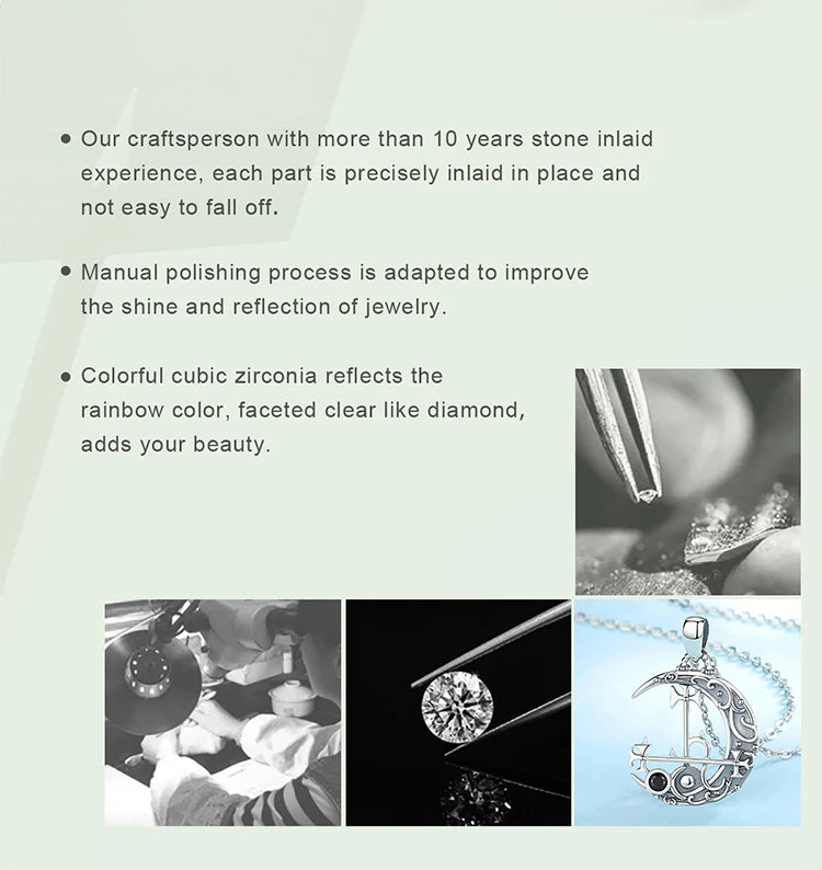 925 Sterling Silver Lilith Moon Necklace