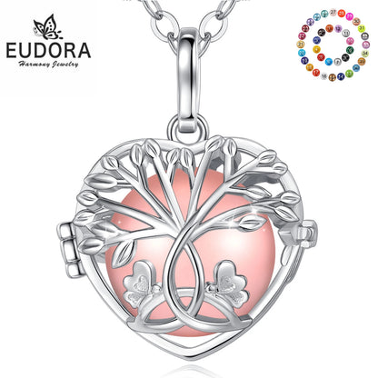 18mm Harmony Bola Ball Necklace White Gold Color Tree Of Life Pendant