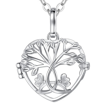 18mm Harmony Bola Ball Necklace White Gold Color Tree Of Life Pendant