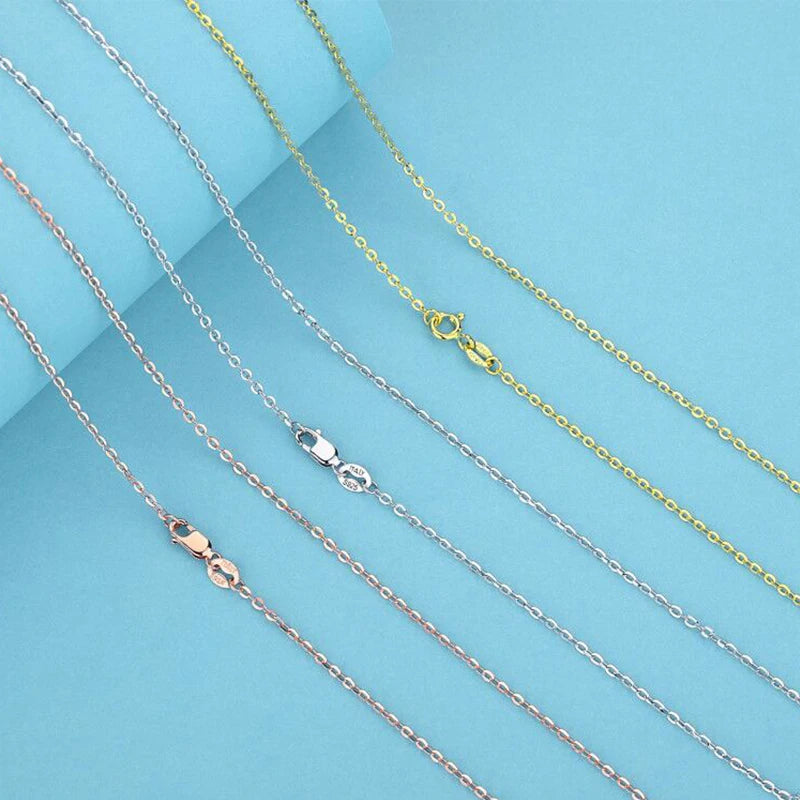 100% 925 Sterling Silver Classic Basic Chain