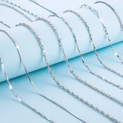 100% 925 Sterling Silver Classic Basic Chain