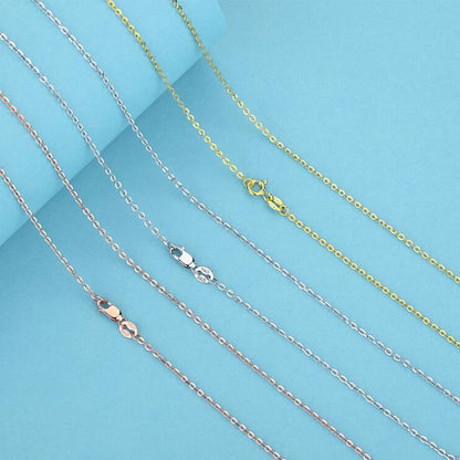 100% 925 Sterling Silver Classic Basic Chain