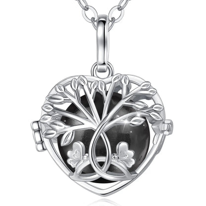 18mm Harmony Bola Ball Necklace White Gold Color Tree Of Life Pendant