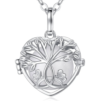 18mm Harmony Bola Ball Necklace White Gold Color Tree Of Life Pendant