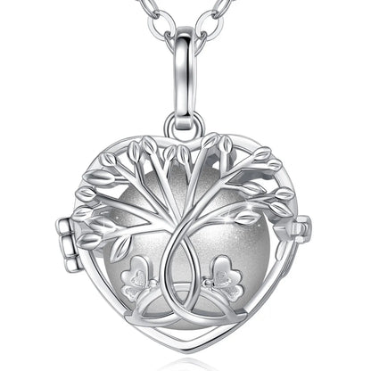 18mm Harmony Bola Ball Necklace White Gold Color Tree Of Life Pendant