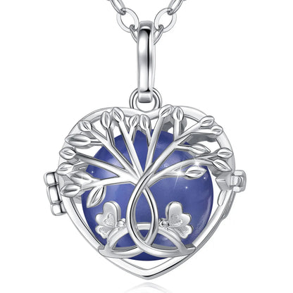 18mm Harmony Bola Ball Necklace White Gold Color Tree Of Life Pendant