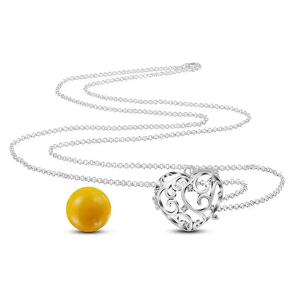 Eudora Copper 20mm Harmony Bola Ball Heart Crystal