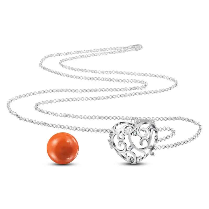 Eudora Copper 20mm Harmony Bola Ball Heart Crystal