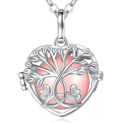 18mm Harmony Bola Ball Necklace White Gold Color Tree Of Life Pendant