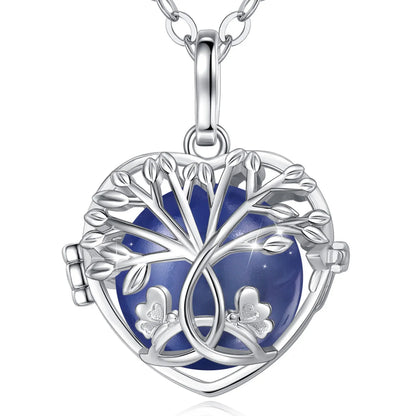 18mm Harmony Bola Ball Necklace White Gold Color Tree Of Life Pendant