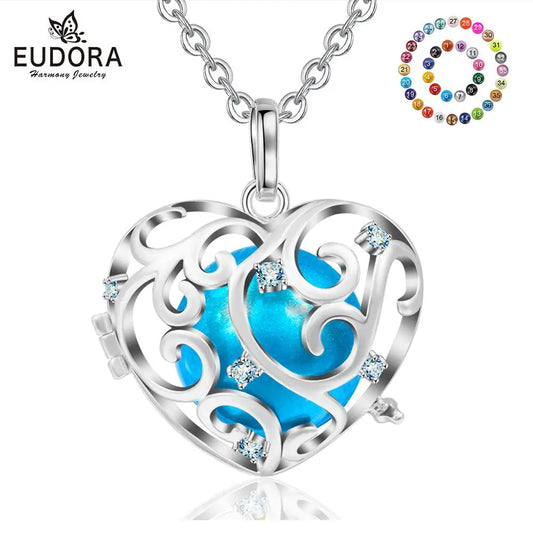 Eudora Copper 20mm Harmony Bola Ball Heart Crystal