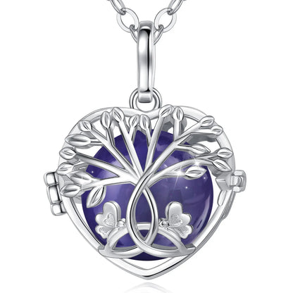 18mm Harmony Bola Ball Necklace White Gold Color Tree Of Life Pendant