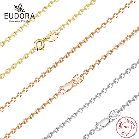 100% 925 Sterling Silver Classic Basic Chain
