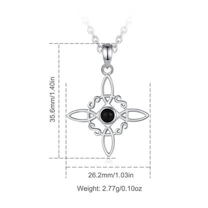 925 Sterling Silver Witchcraft Celtic Knot Necklace