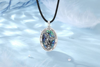 925 Sterling Silver St.Michael Archangel Necklace
