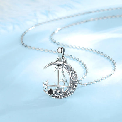 925 Sterling Silver Lilith Moon Necklace