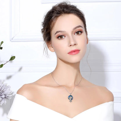 925 Sterling Silver Phoenix Neckalce Luxury Austrian Crystal