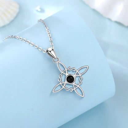925 Sterling Silver Witchcraft Celtic Knot Necklace
