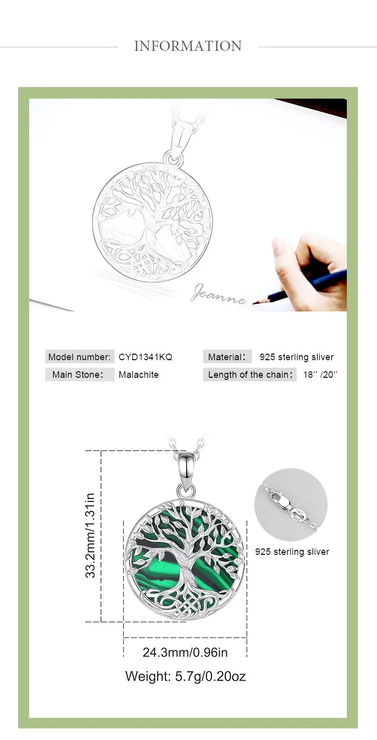 925 Sterling Silver Tree of Life Necklace