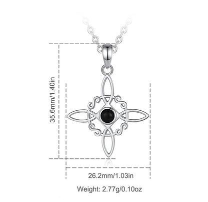 925 Sterling Silver Witchcraft Celtic Knot Necklace