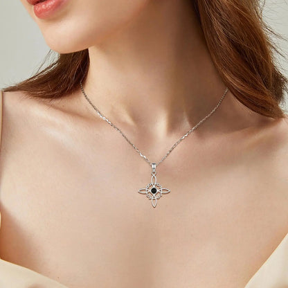925 Sterling Silver Witchcraft Celtic Knot Necklace