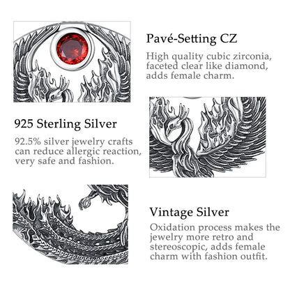 925 Sterling Silver Phoenix Neckalce