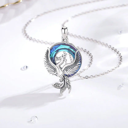 925 Sterling Silver Phoenix Neckalce Luxury Austrian Crystal