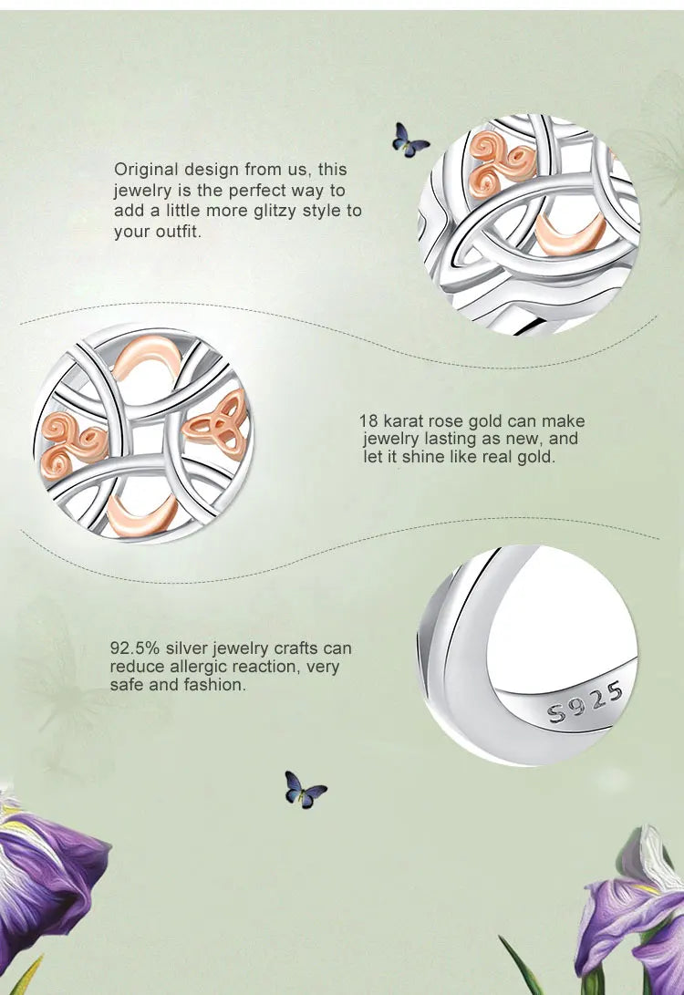 925 Sterling Silver Witch Knot Adjustable Ring