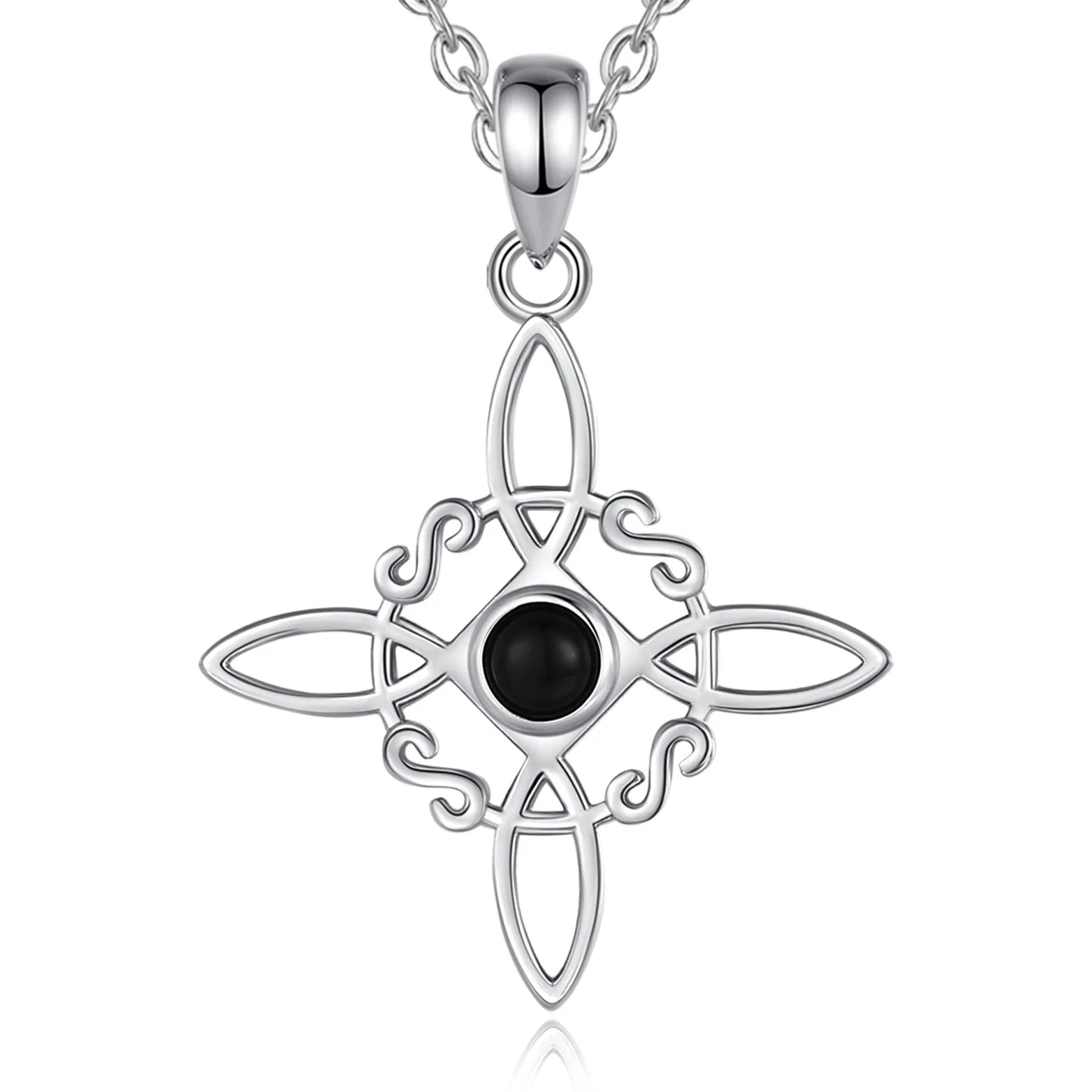 925 Sterling Silver Witchcraft Celtic Knot Necklace