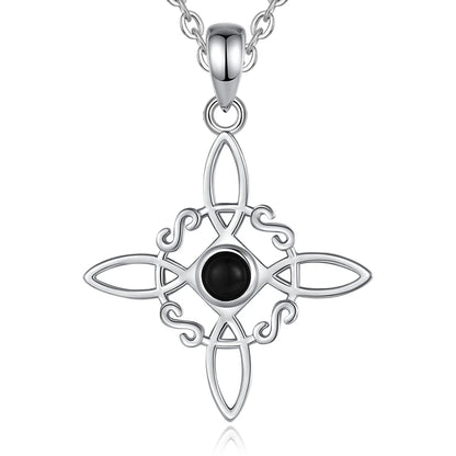 925 Sterling Silver Witchcraft Celtic Knot Necklace