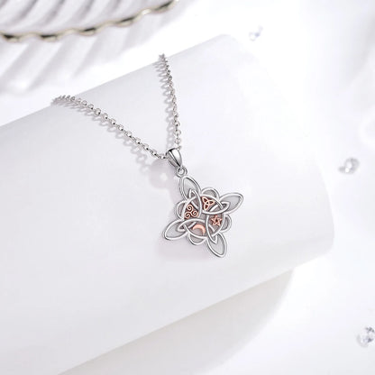925 Sterling Silver Witch Knot Necklace