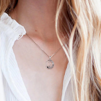 925 Sterling Silver Lilith Moon Necklace