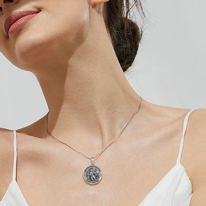 925 Sterling Silver St Christopher Necklace