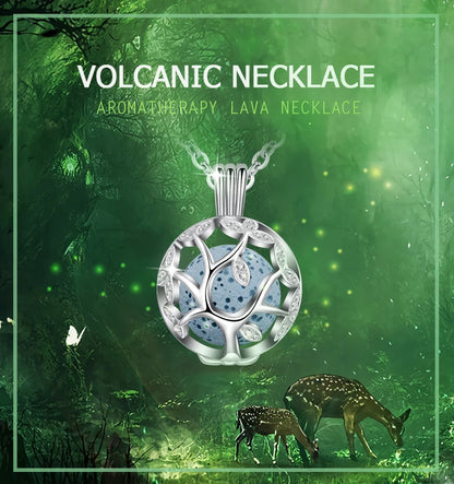 14mm Tree Of Life Pendant Aromatherapy CZ Cage